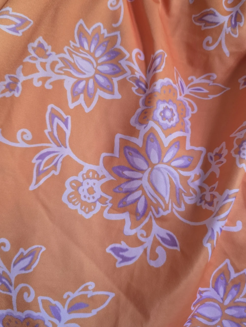 Cacique Nectarine Floral Faux-Wrap Swim‎ Skirt Size 14 NWT